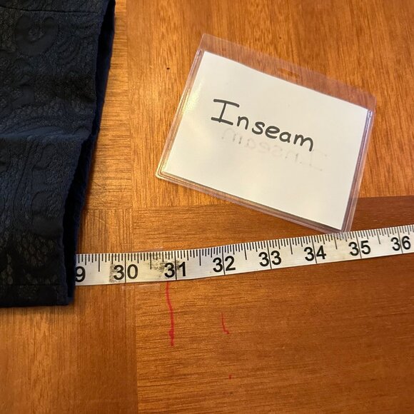 Halogen 12 NWT Black Brocade paisley tailored zipper close pants slacks trousers - Picture 5 of 9